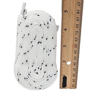 Elite Hockey PRO-X7 Wide Molded Tip - Cotton Hockey Skate White Laces 96"